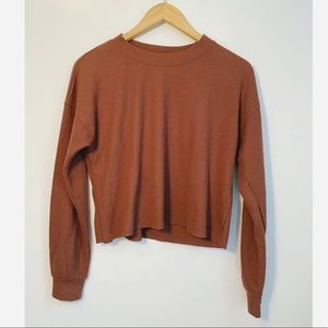 *Soft* Mock-Neck Long-Sleeve Waffle Shirt